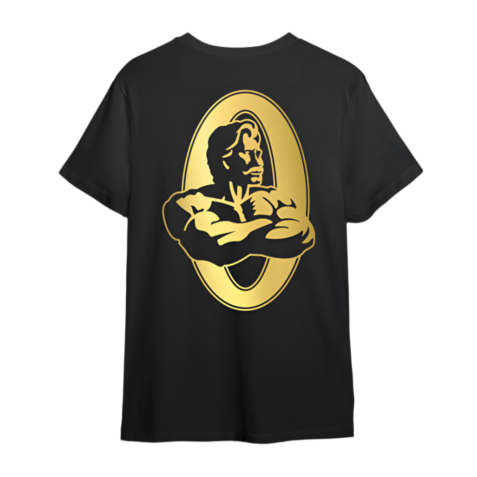 Olympia Classic Logo in Gold Foil Black Tee