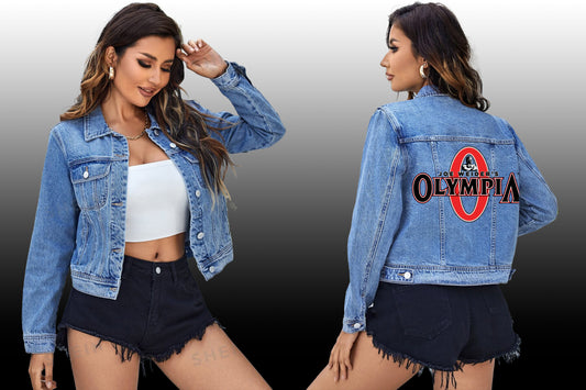 Olympia Women's Blue Jean Jacket Classic Logo