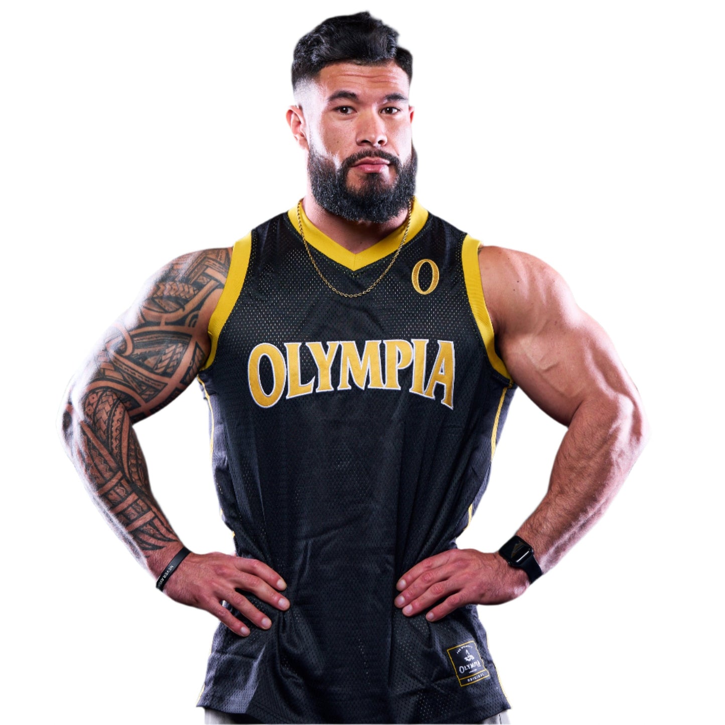 Olympia Basketball Jersey Black and Gold