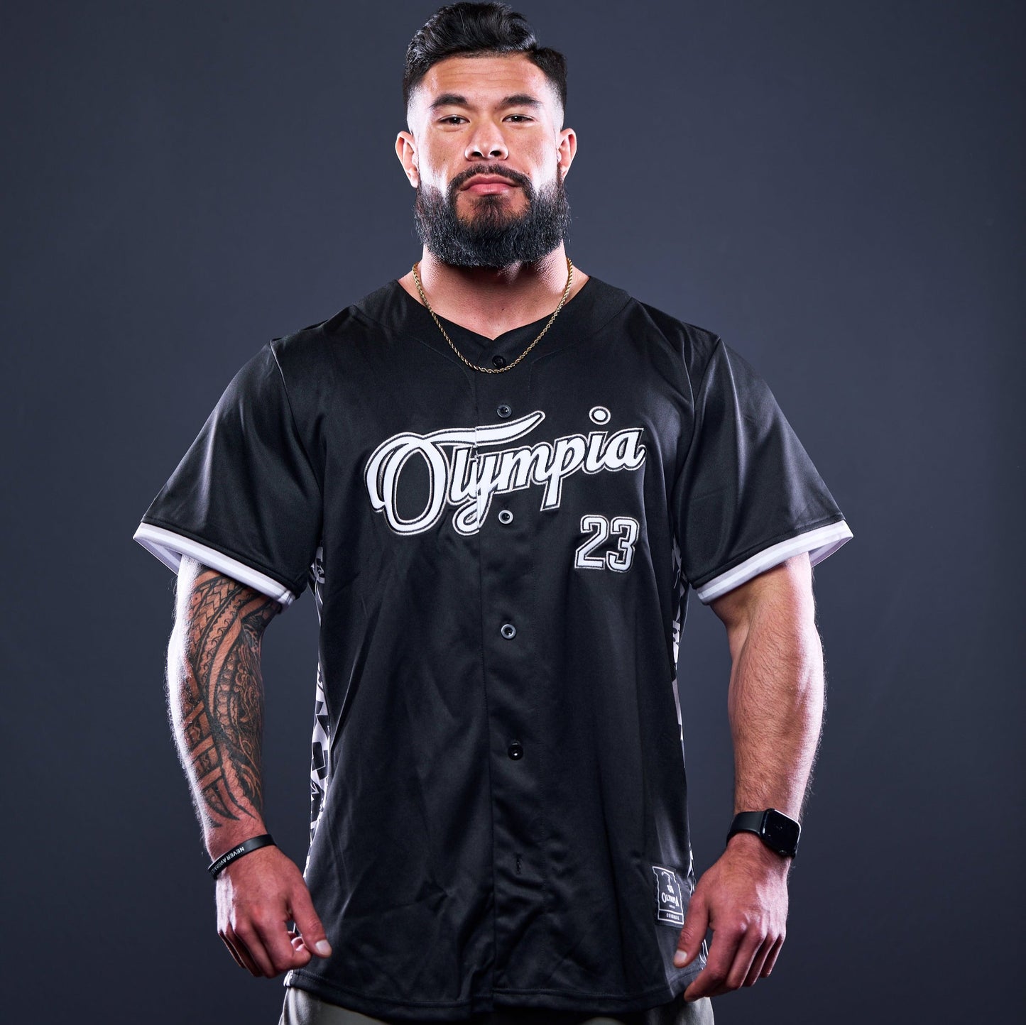 Olympia Baseball Jersey Black