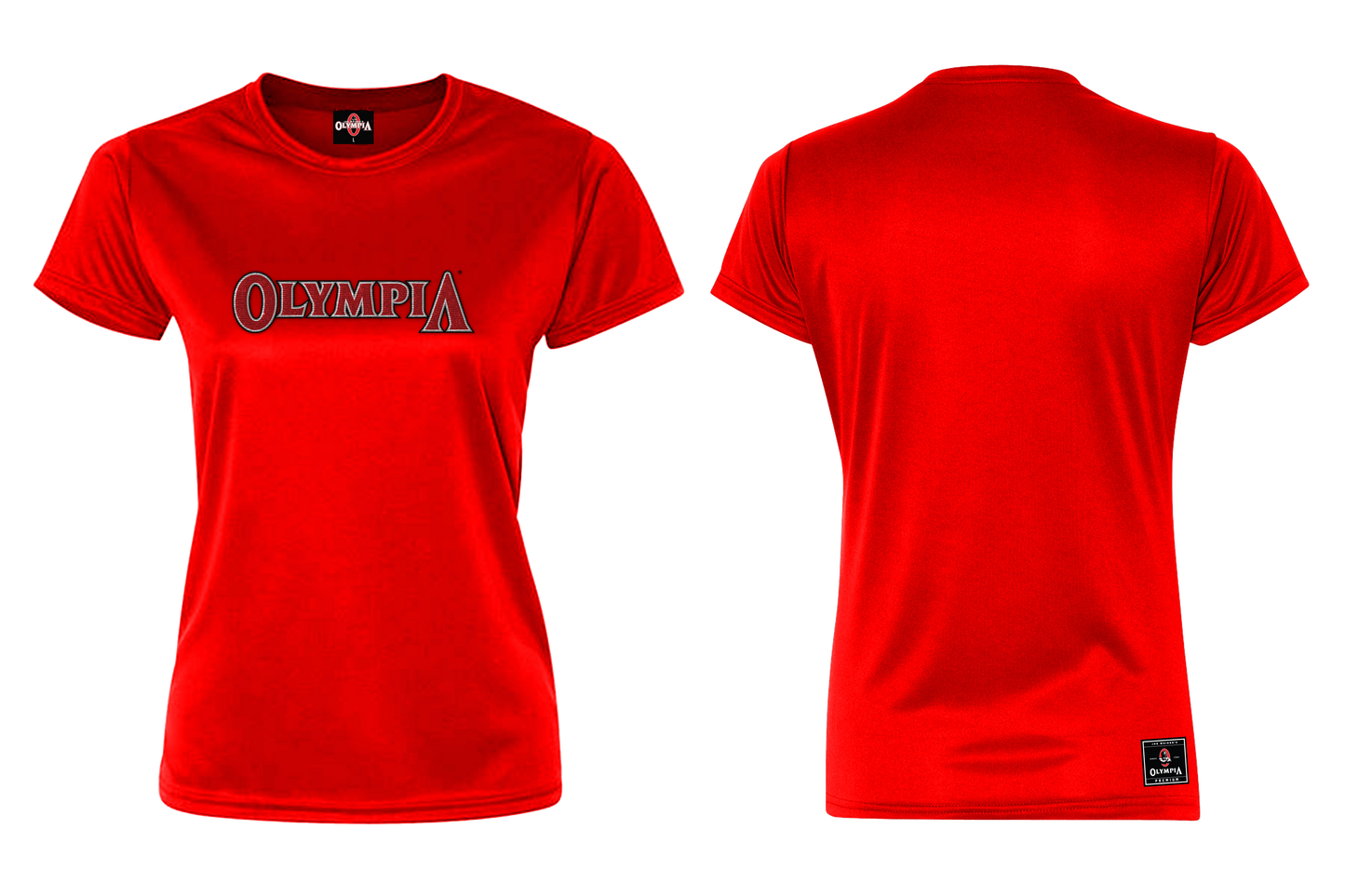 Olympia Women's Fitted Tee Red w/ Red Logo