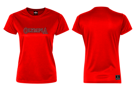 Olympia Women's Fitted Tee Red w/ Red Logo