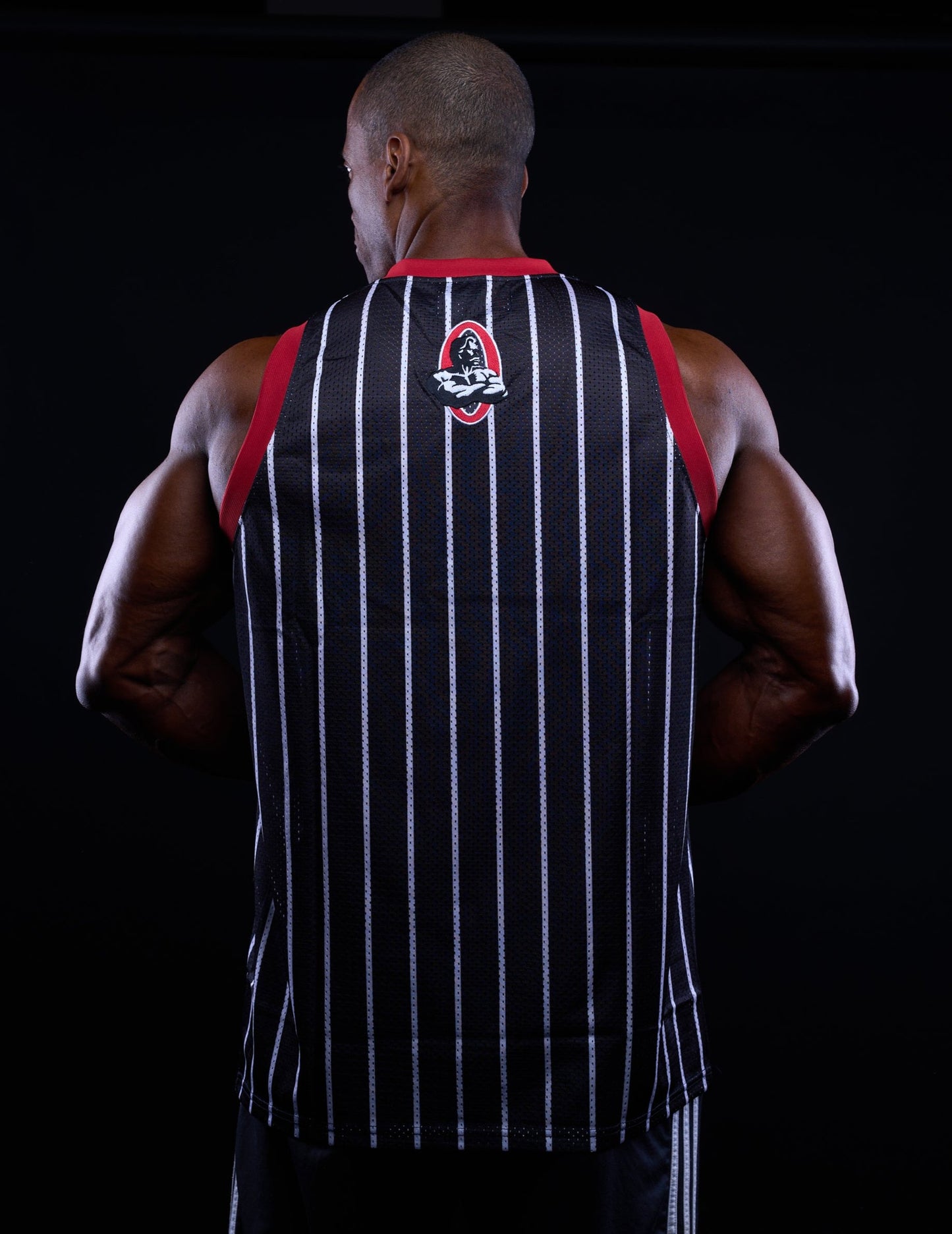 Olympia Basketball Jersey pinstripe Black