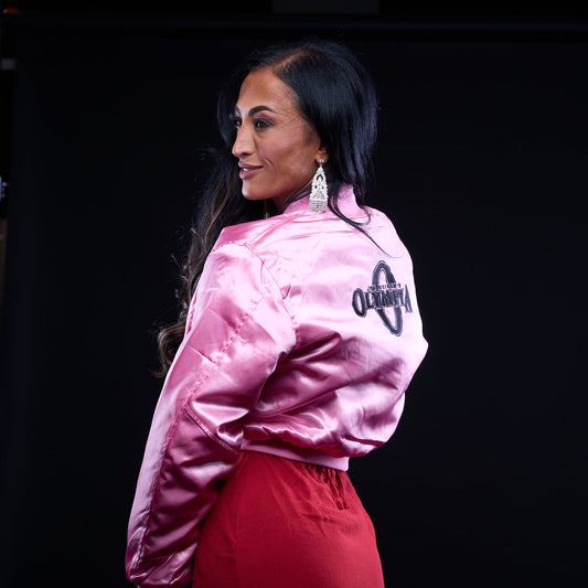 Chaqueta Bomber Corta Olympia Rosa