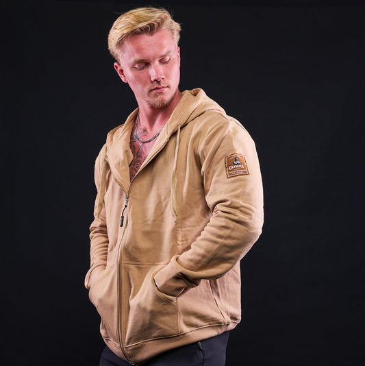 Olympia Full Zip Hoodie Tan