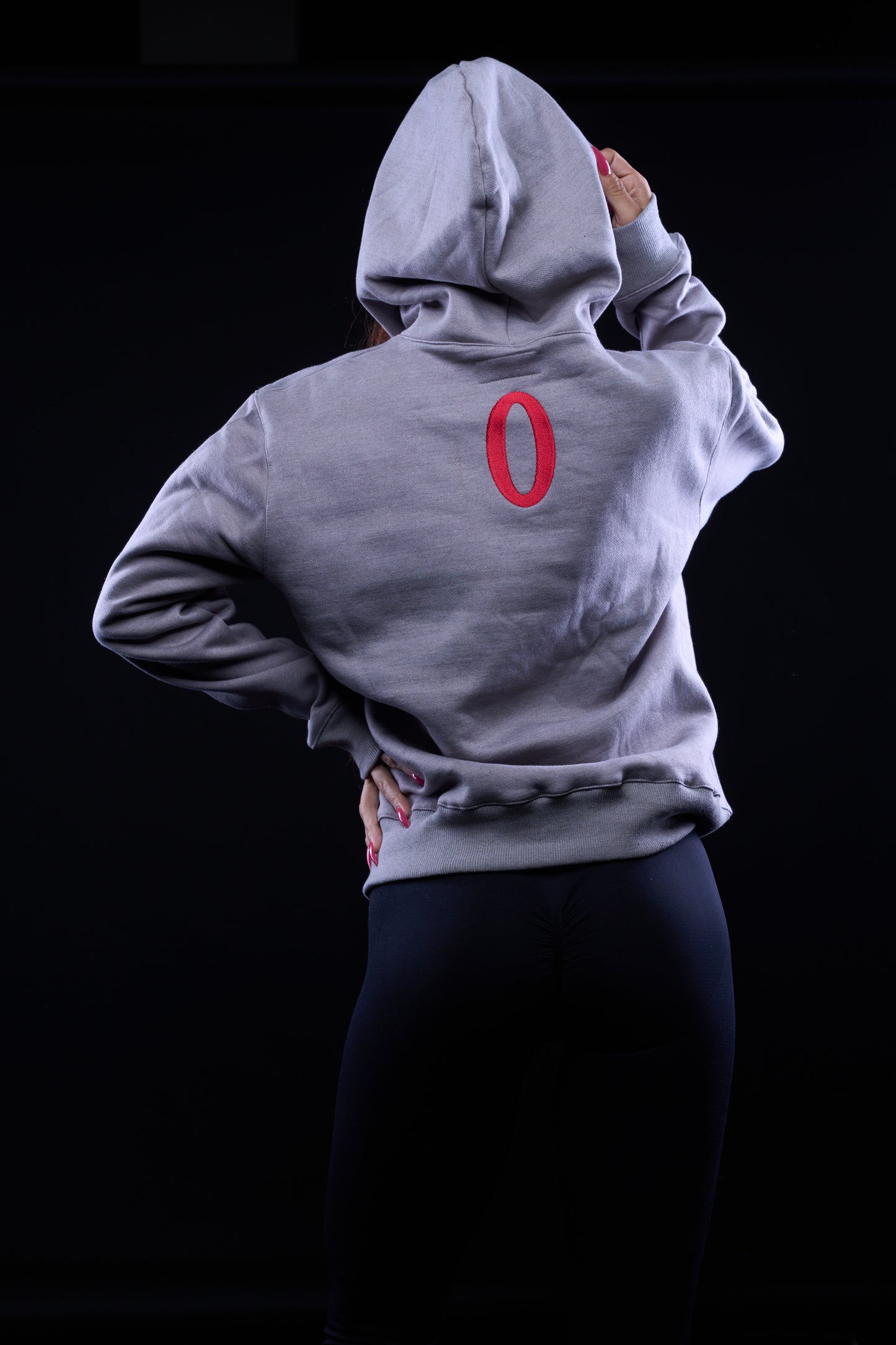 Olympia Embroidered Grey Pullover Hoodie