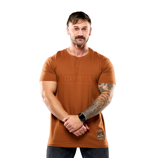 Olympia Embossed T-Shirt Rust Orange