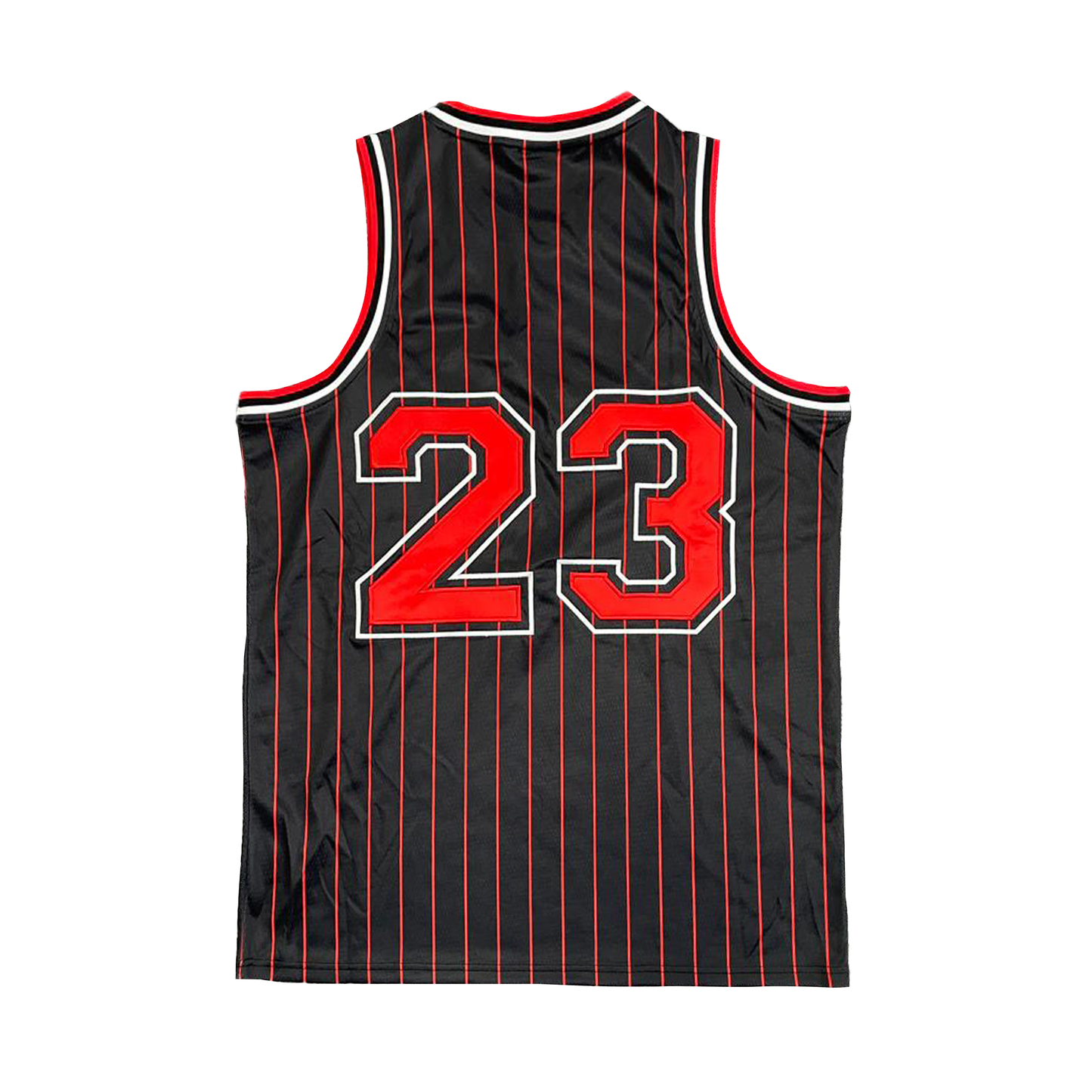 Olympia Jersey Black w/ Red Pinstripe