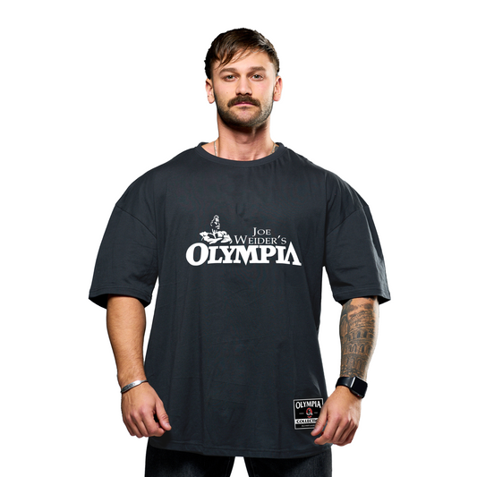 Joe Weider's Olympia Old School Oversize Premium Black T-Shirt