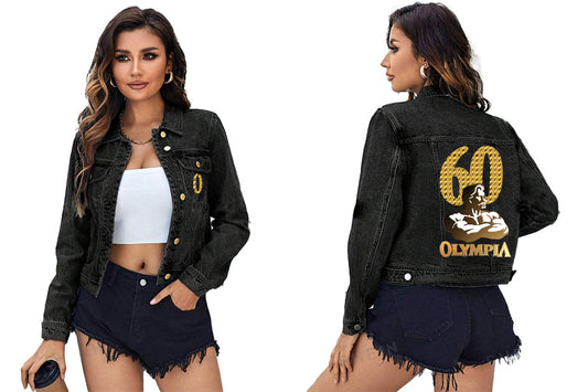 Olympia Women's Black Jean Jacket 60th Gold