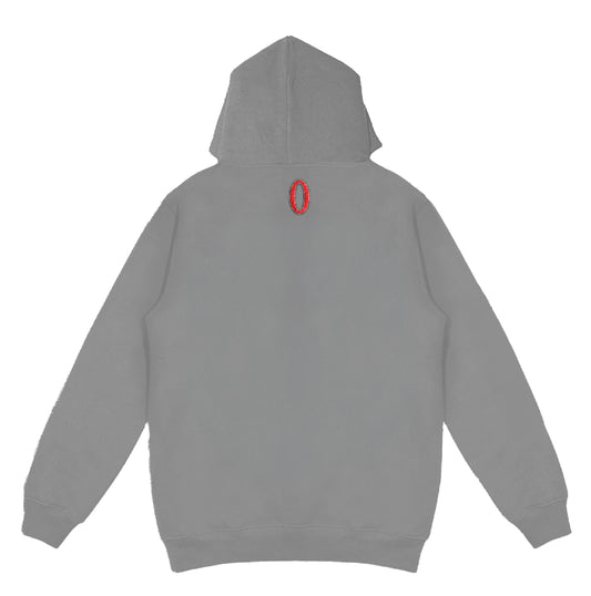 Olympia Embroidered Grey Pullover Hoodie