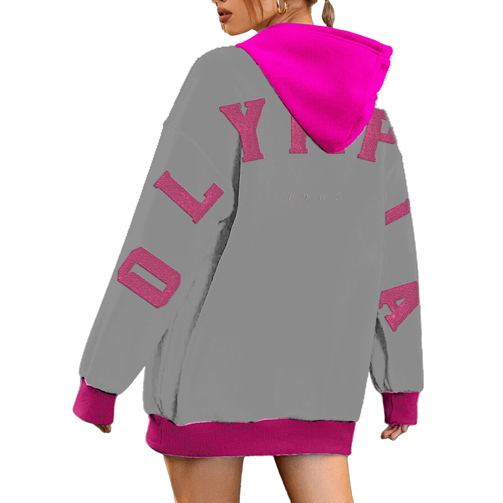 Olympia Women's Spirit Grey/Pink Pullover Hoodie