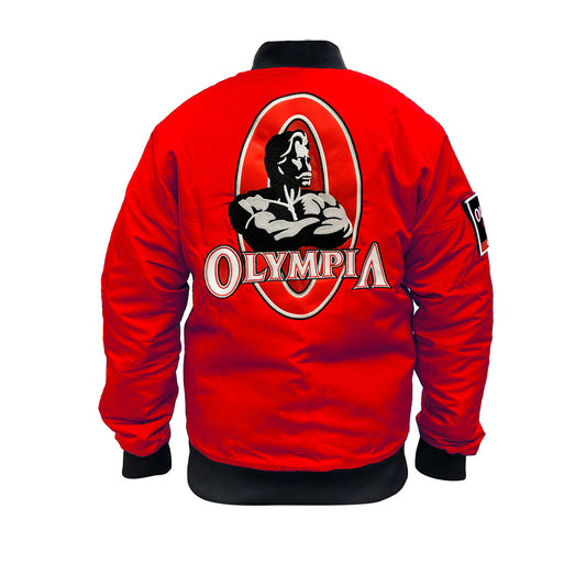 Olympia Womens Bomber Jacket Red