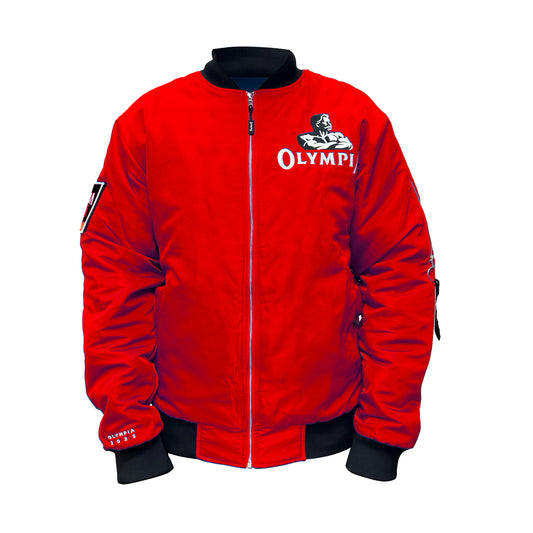 Olympia Womens Bomber Jacket Red