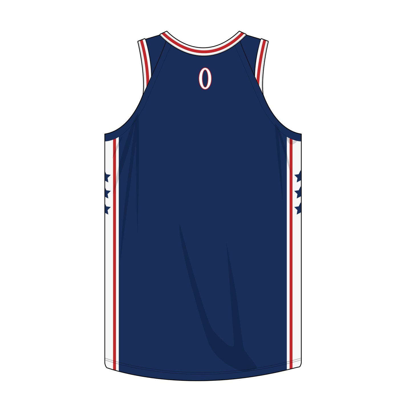 Olympia Baloncesto Jersey Azul, Blanco y Rojo