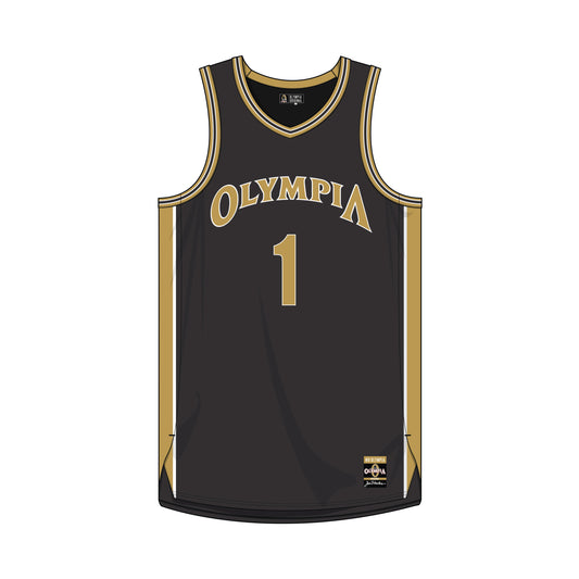 Olympia Black and Gold Basketball Jersey