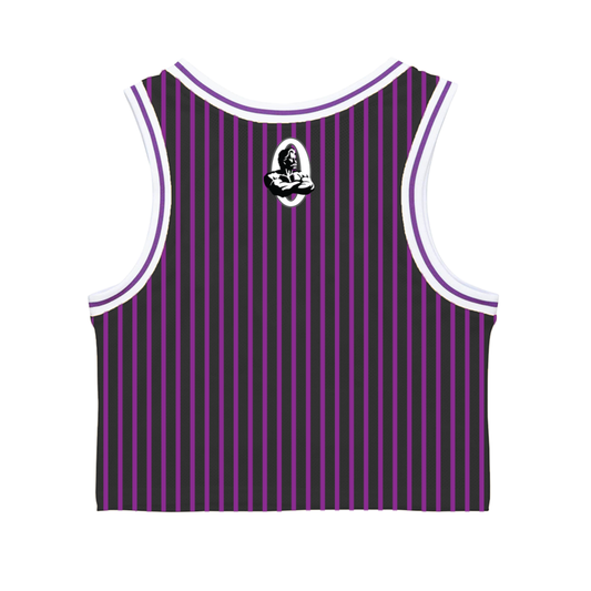 Camiseta de baloncesto Olympia Crop Negro/Morado