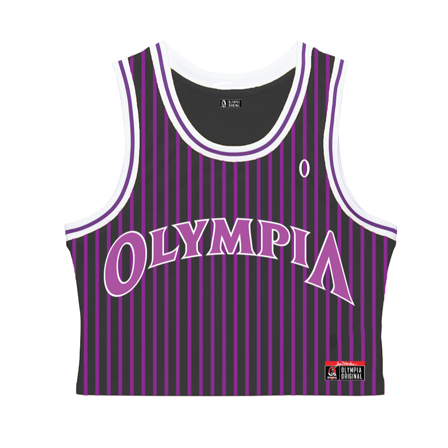 Olympia Crop Basketball Jersey Black/Purple