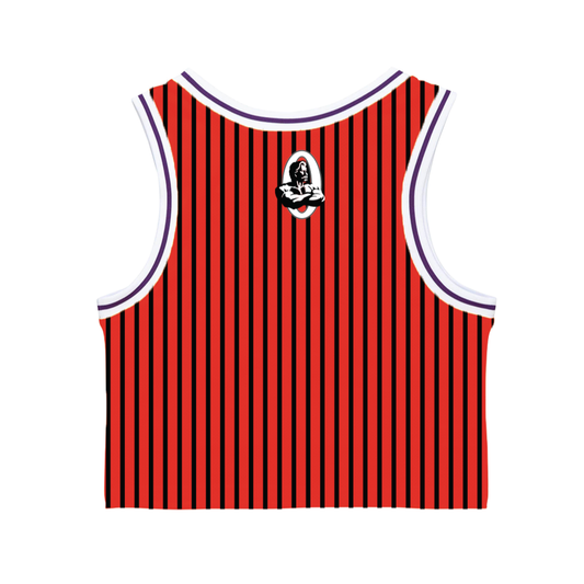 Camiseta de baloncesto Olympia Crop rojo claro