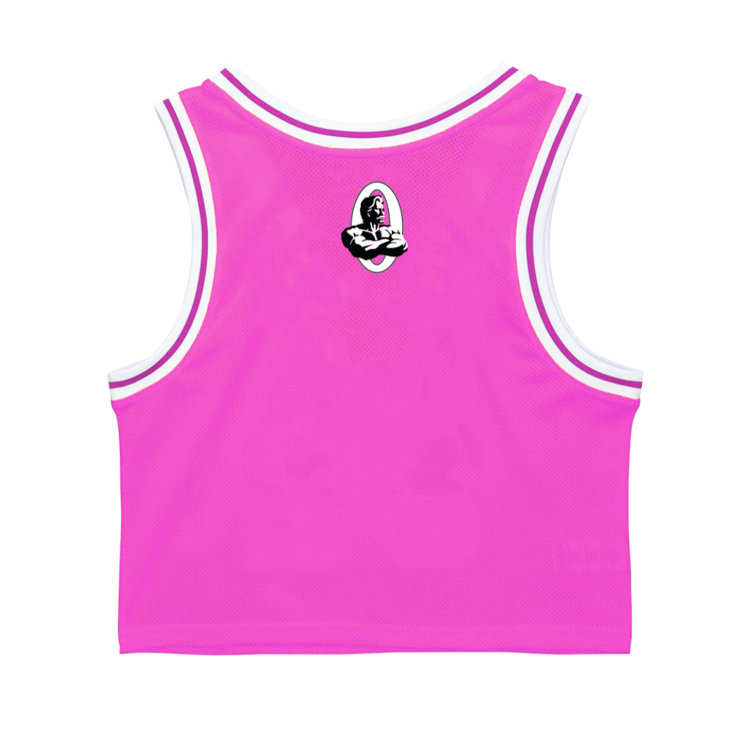 Olympia Crop Basketball Jersey Pink/White