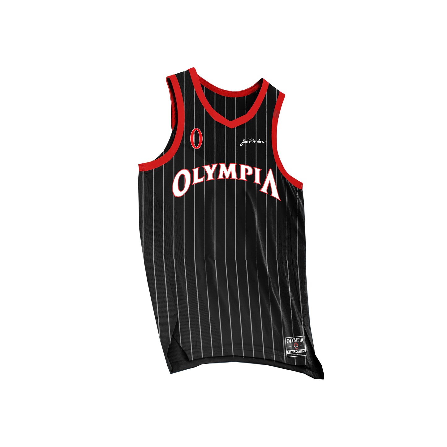 Camiseta de baloncesto Olympia a rayas negras