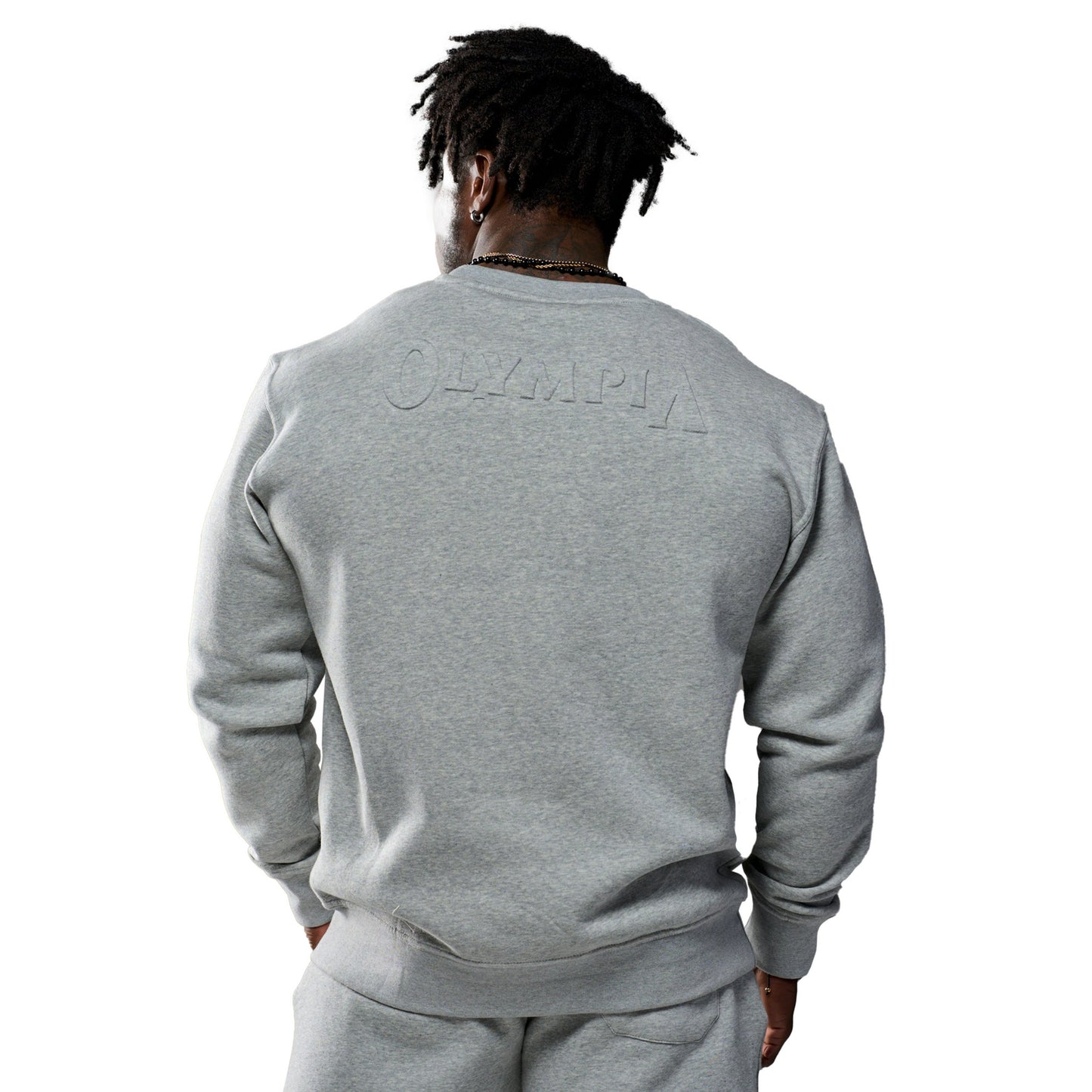 Olympia Crewneck Gray Embossed