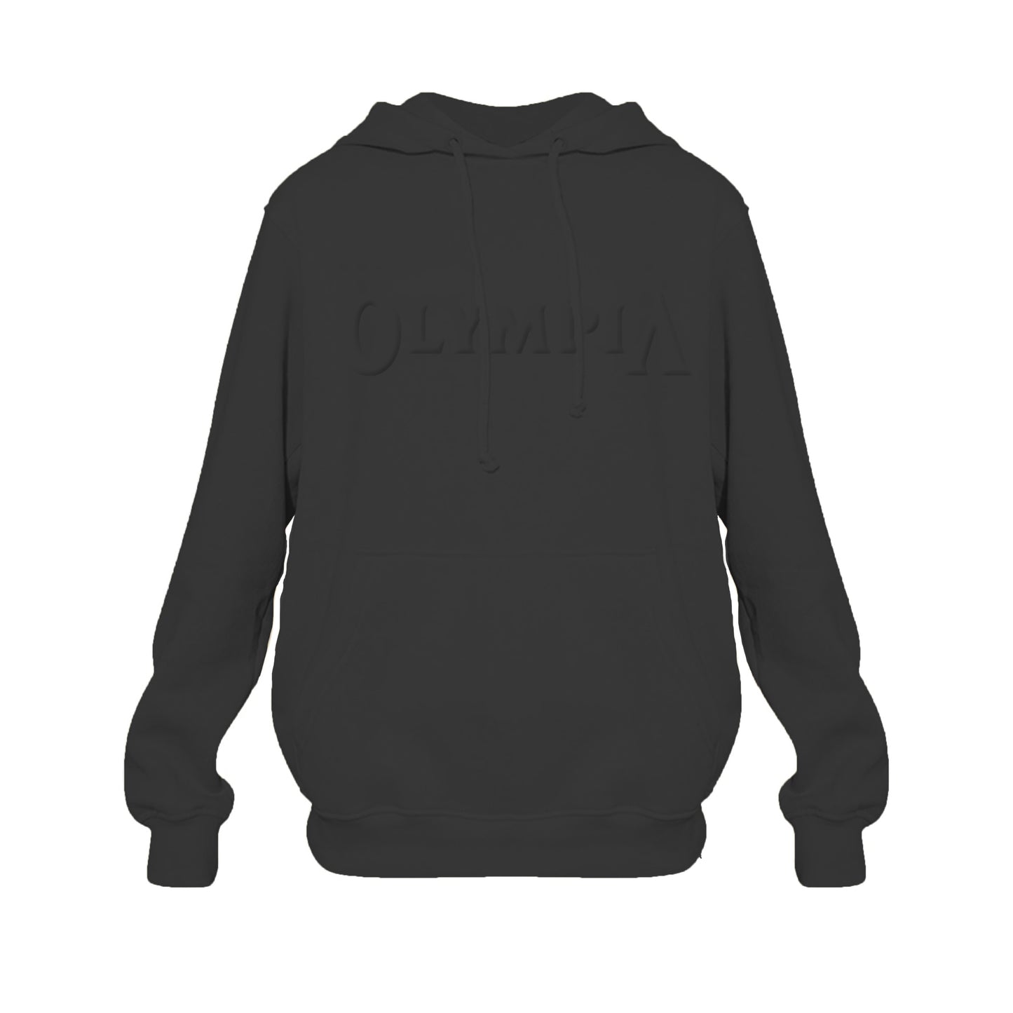 Olympia Embossed Pullover Hoodie Black